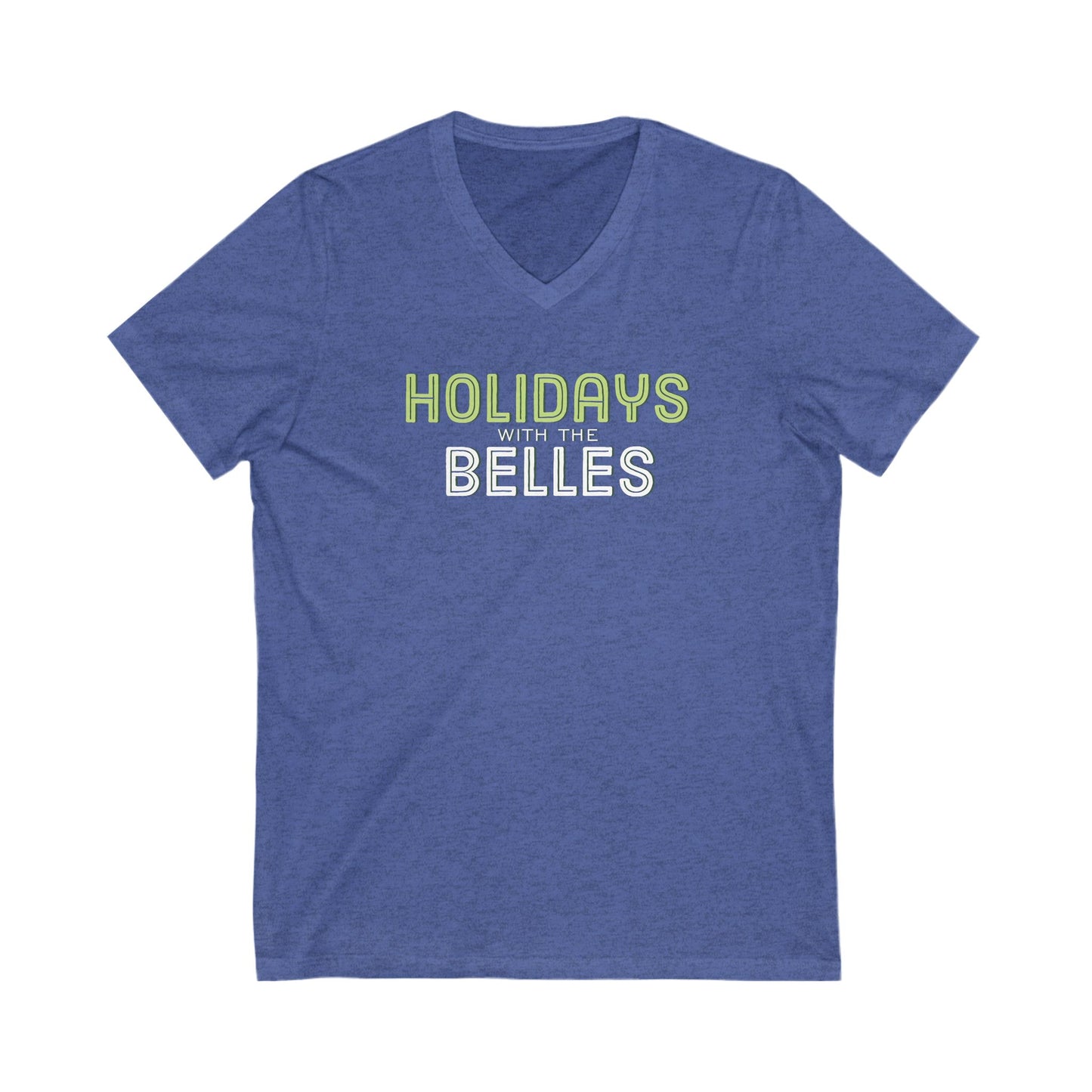 Holidays with the Belles Unisex Jersey Short Sleeve V-Neck Tee