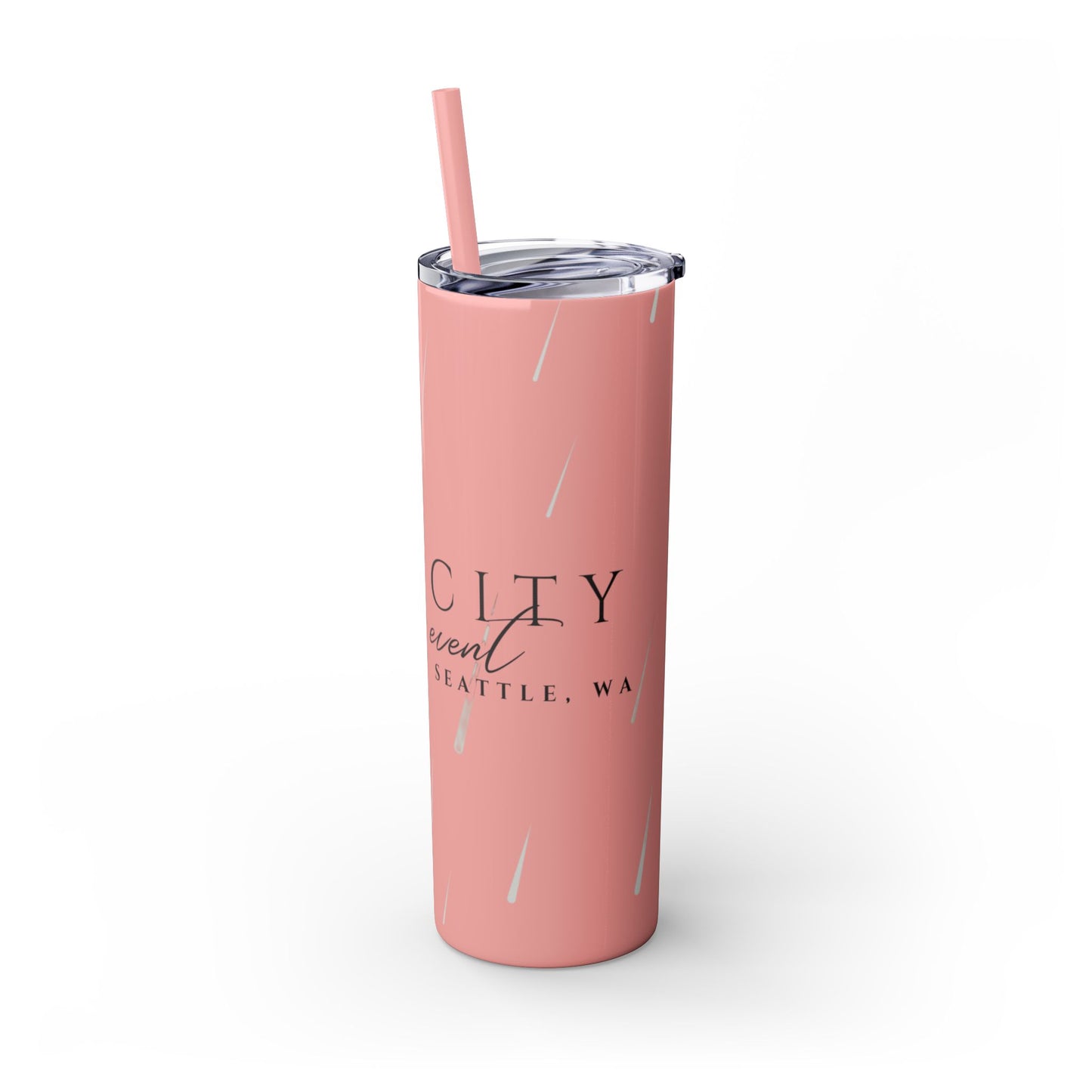 Rain City Author Event Skinny Tumbler with Straw, 20oz Version 2