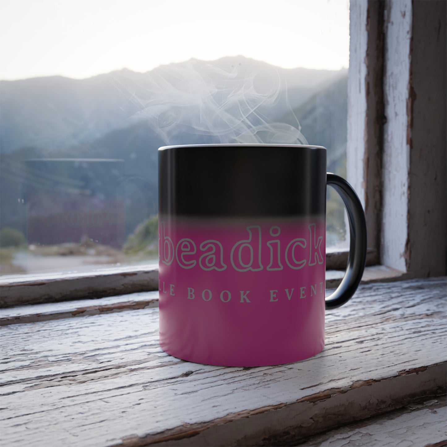Southern Belle Book Events Color Morphing Mug - Heat Activated Color Change Coffee Cup, Unique Gift for Book Lovers