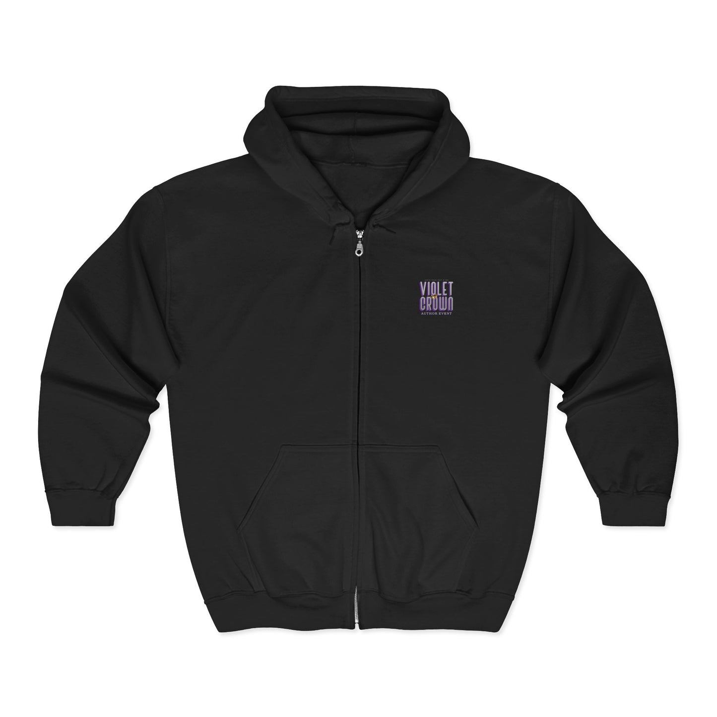 Violet Crown Author Event Zip Hoodie - Cozy Unisex Sweatshirt for Book Lovers