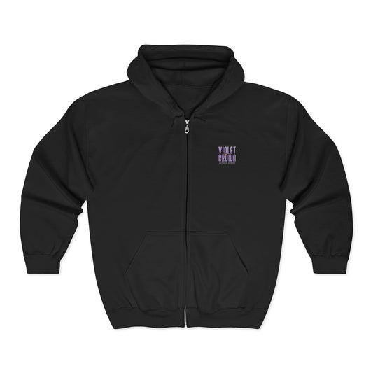 Violet Crown Author Event Zip Hoodie - Cozy Unisex Sweatshirt for Book Lovers