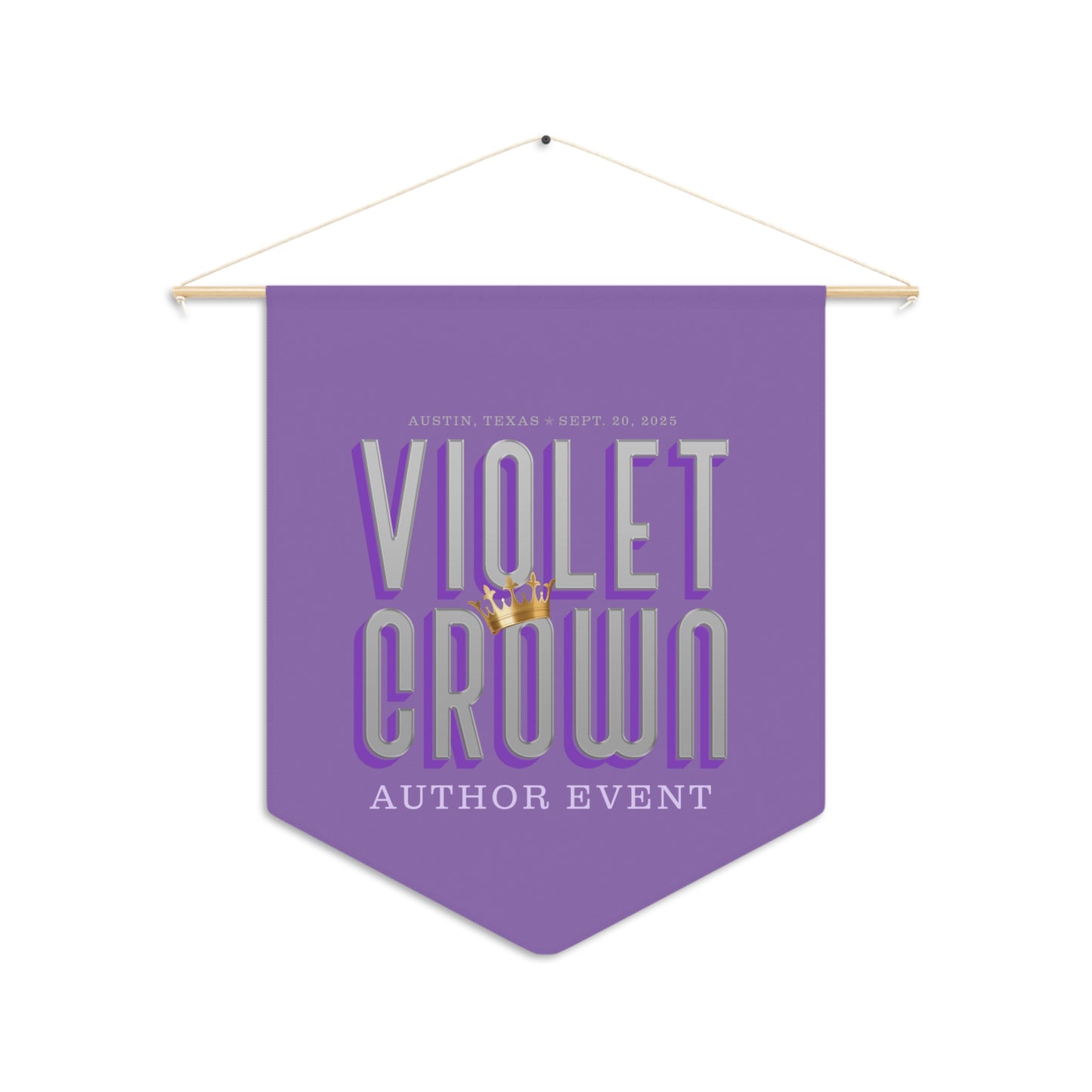 Violet Crown Author Event Pennant