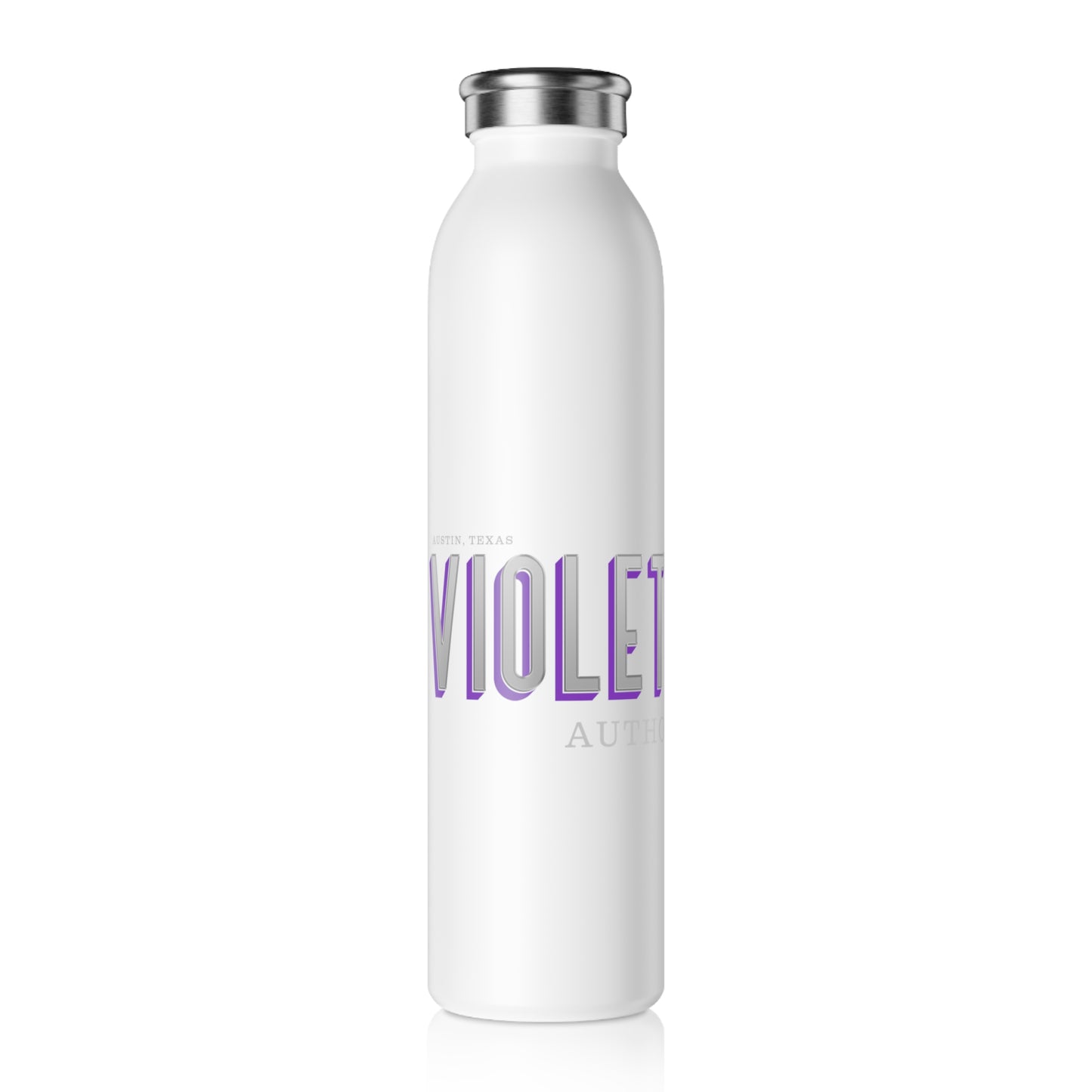 Violet Crown Author Event Slim Water Bottle