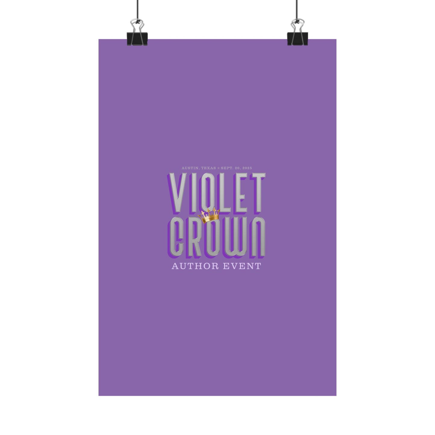 Violet Crown Author Event Matte Posters