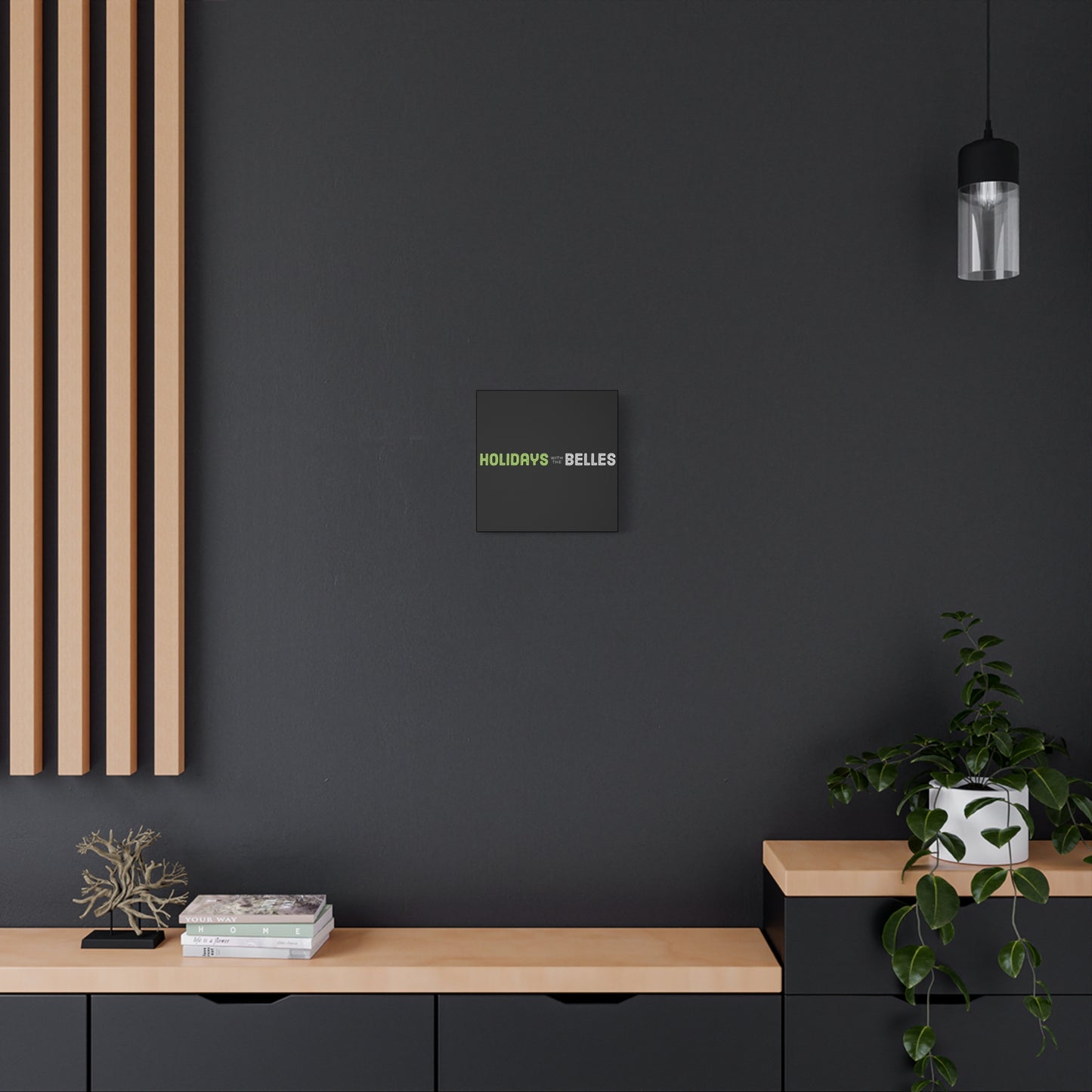Holidays with the Belles Canvas - Black