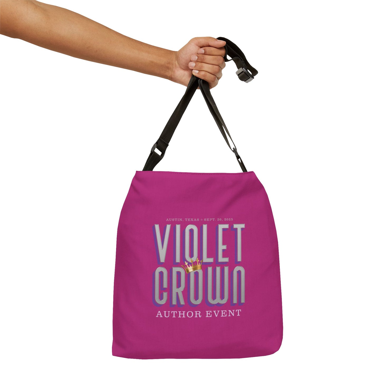 Violet Crown Author Event Adjustable Tote Bag