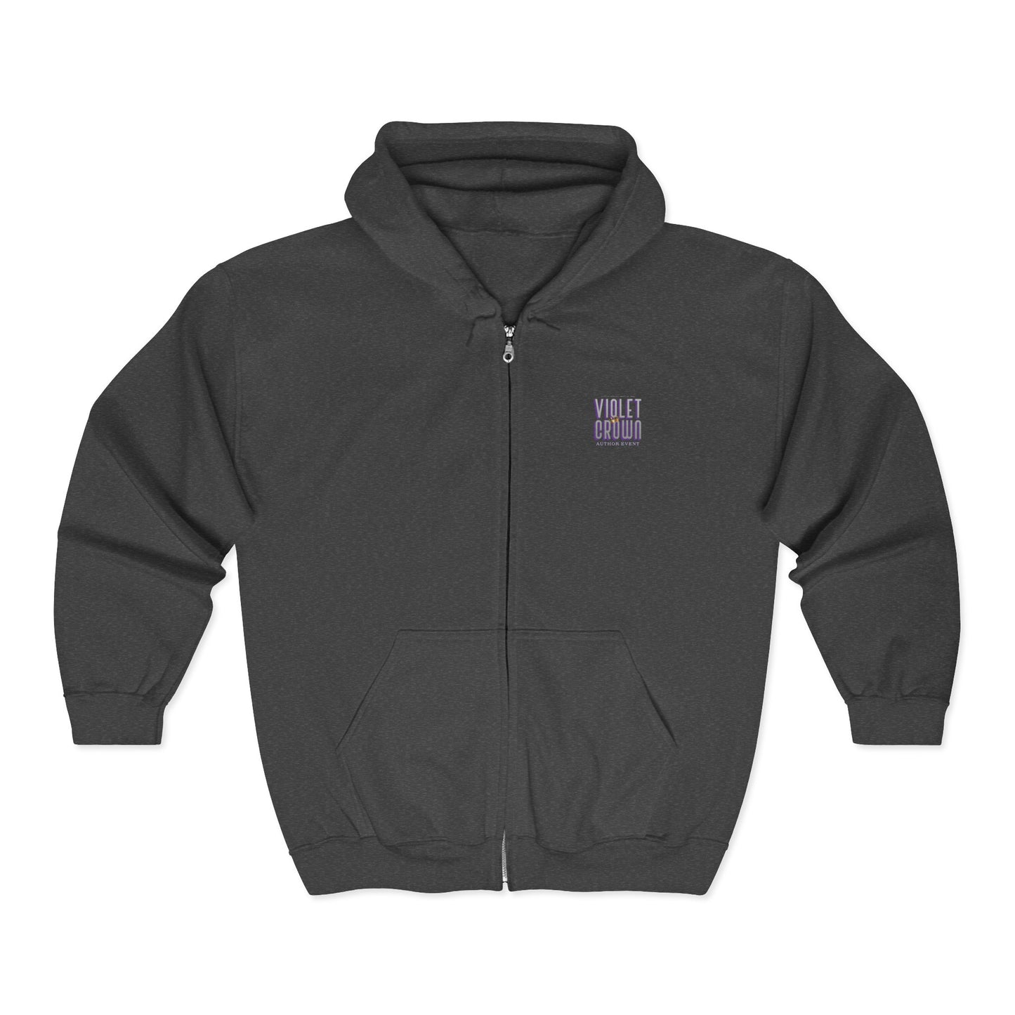 Violet Crown Author Event Zip Hoodie - Cozy Unisex Sweatshirt for Book Lovers