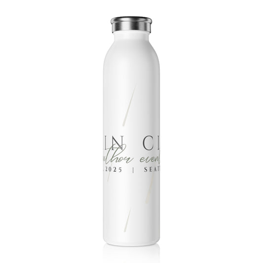 Rain City Author Event Slim Water Bottle