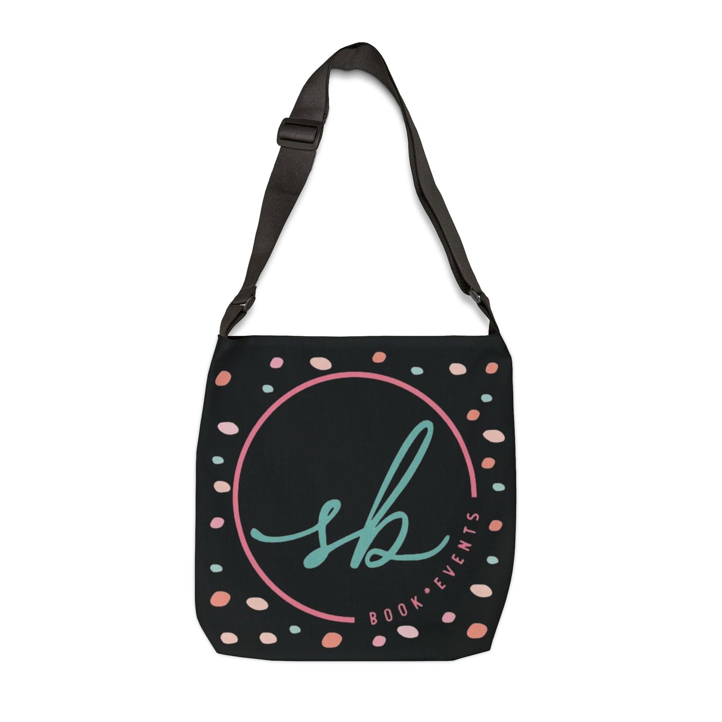 Southern Belle Book Events Adjustable Tote Bag in Black