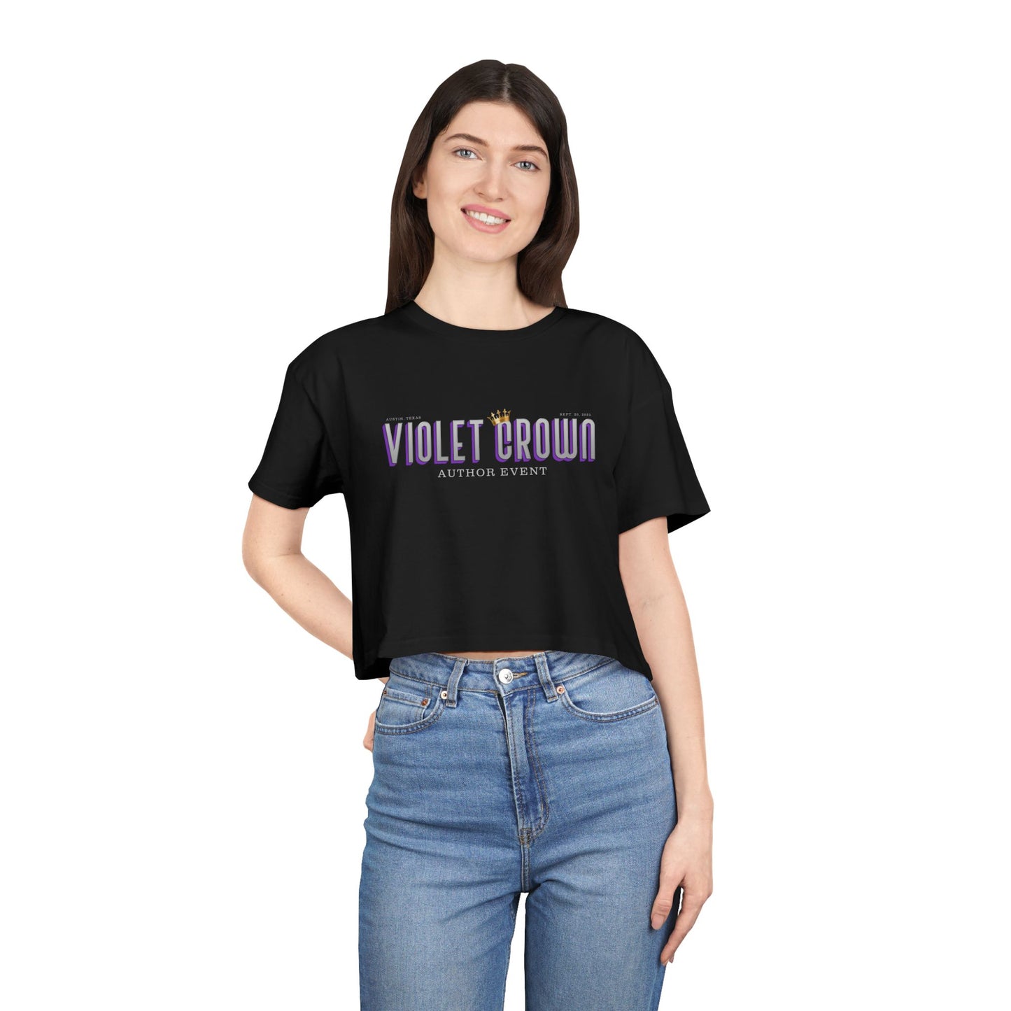 Violet Crown Author Event Women's Crop Tee