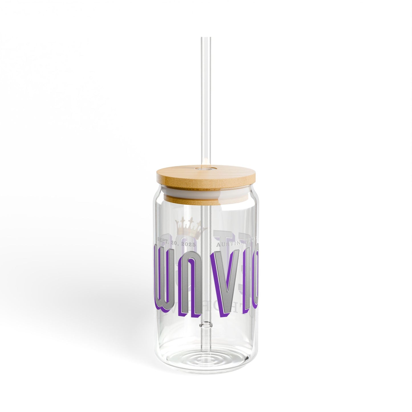 Violet Crown Author Event Sipper Glass, 16oz