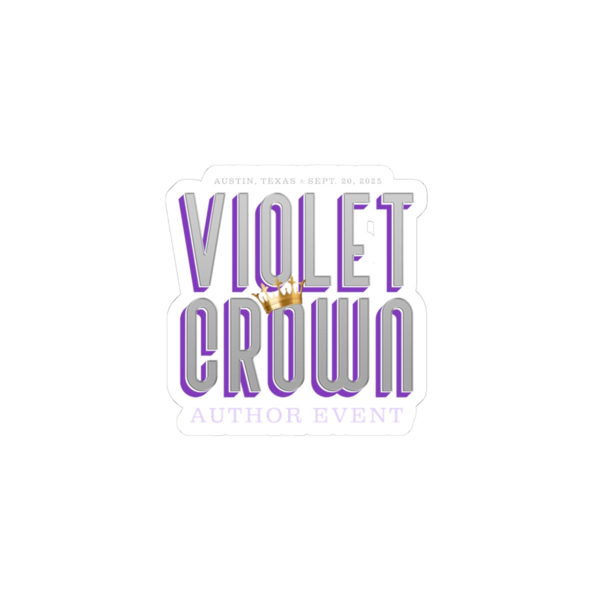 Violet Crown Author Event Stickers