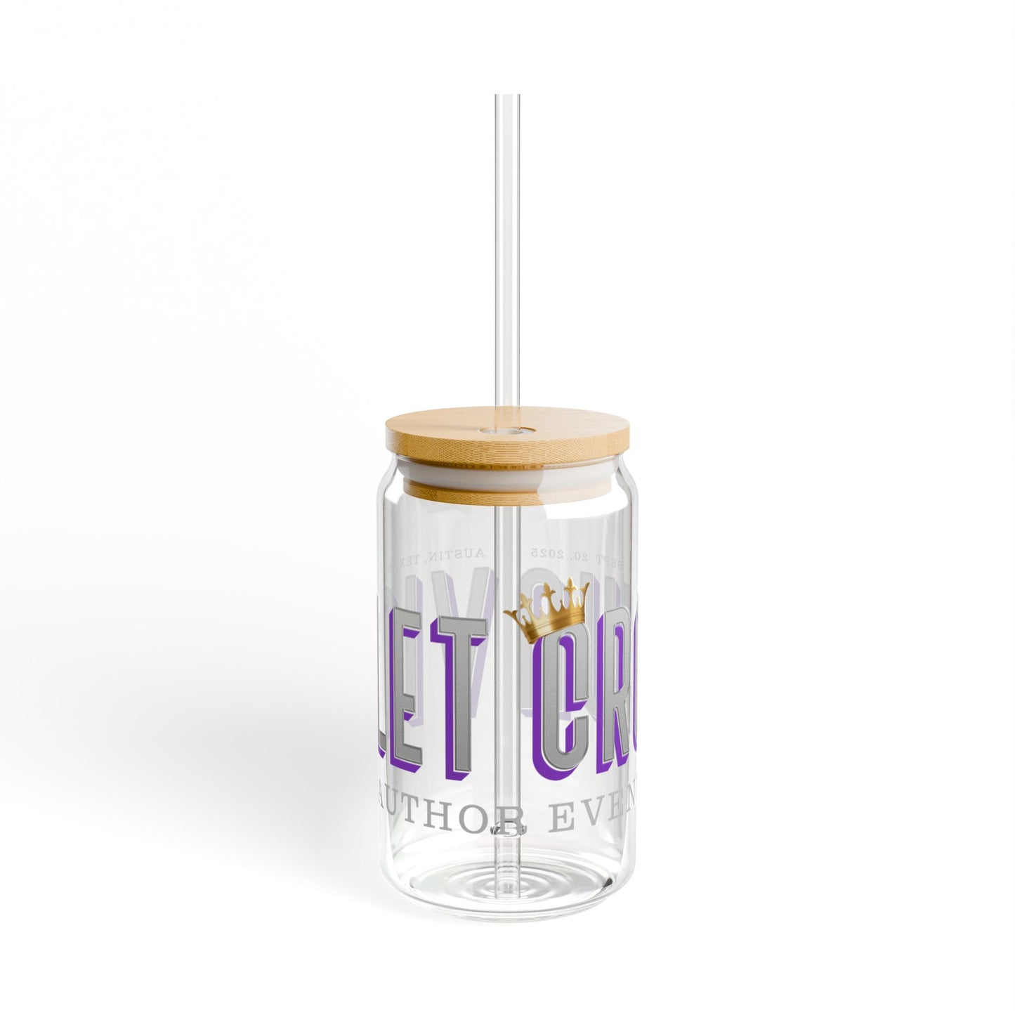 Violet Crown Author Event Sipper Glass, 16oz