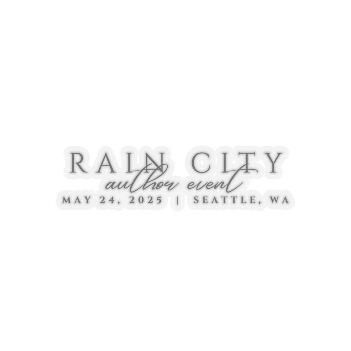 Rain City Author Event Stickers