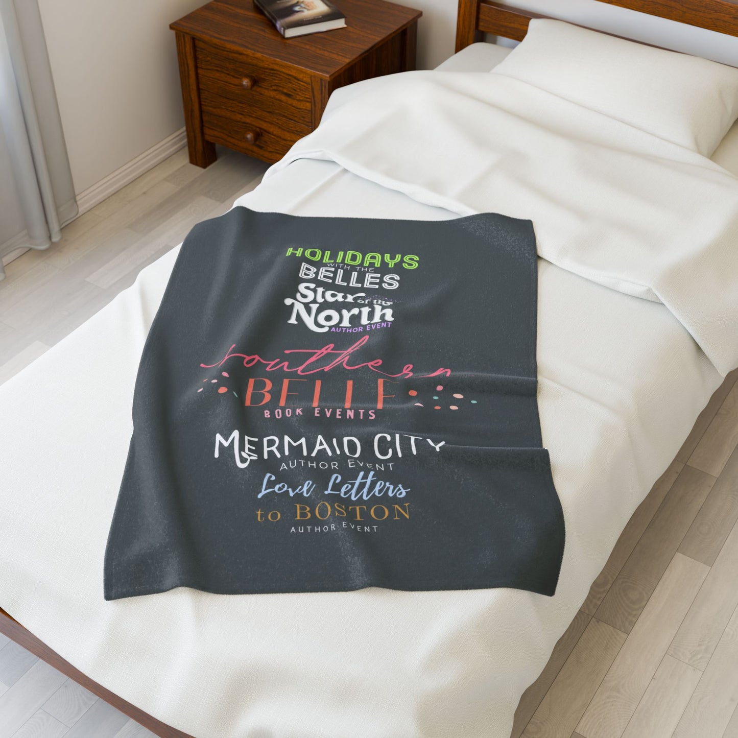 2026 Southern Belle Book Events Cozy Velveteen Plush Blanket