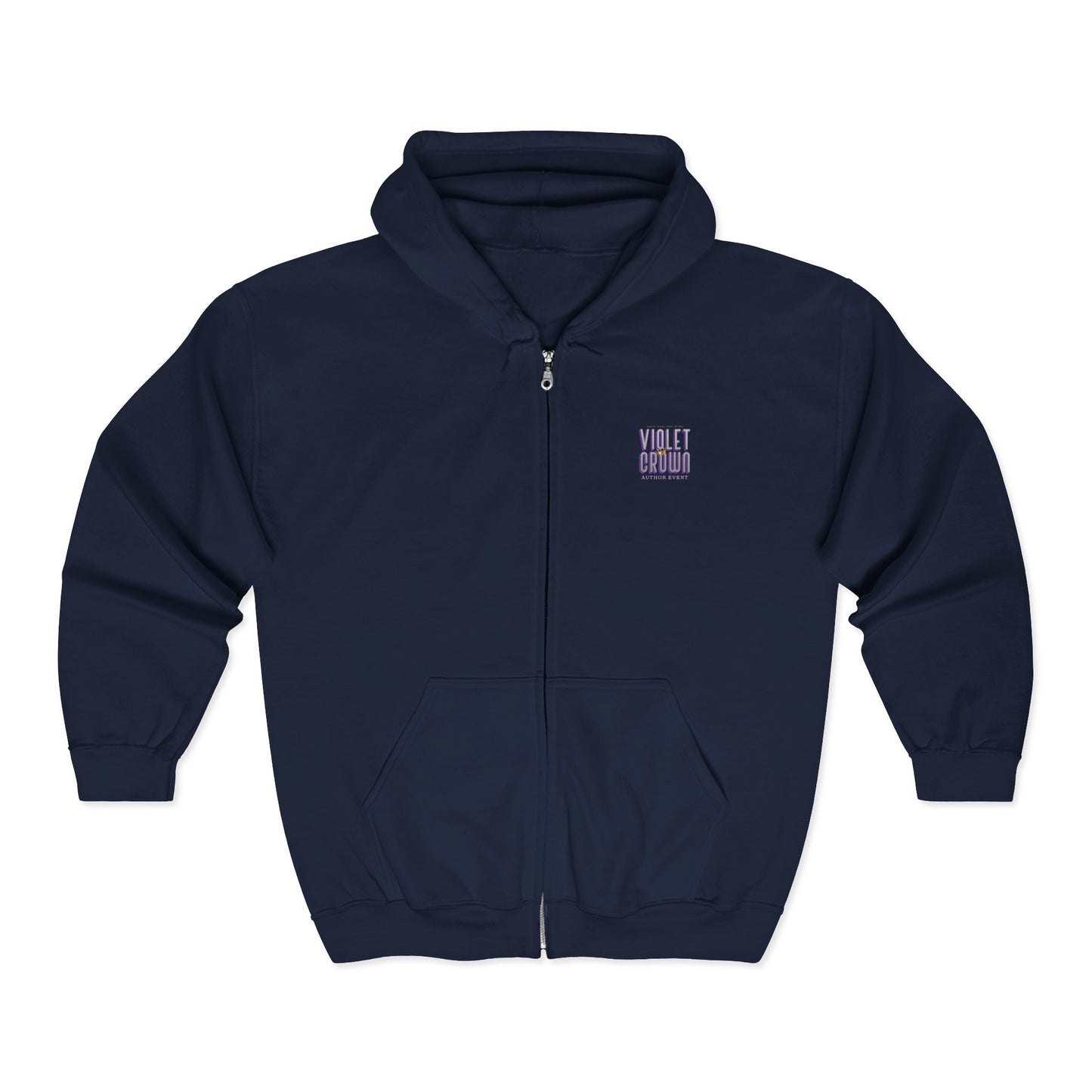 Violet Crown Author Event Zip Hoodie - Cozy Unisex Sweatshirt for Book Lovers