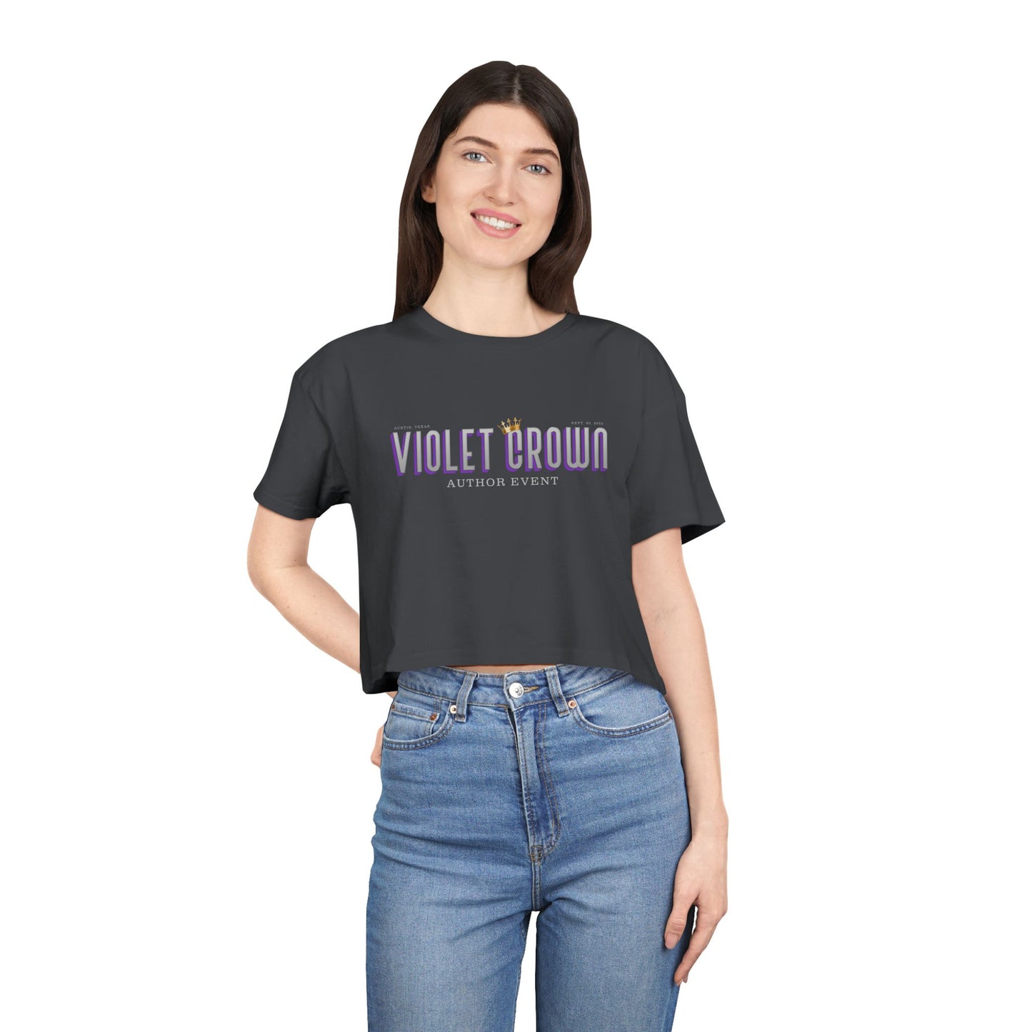 Violet Crown Author Event Women's Crop Tee
