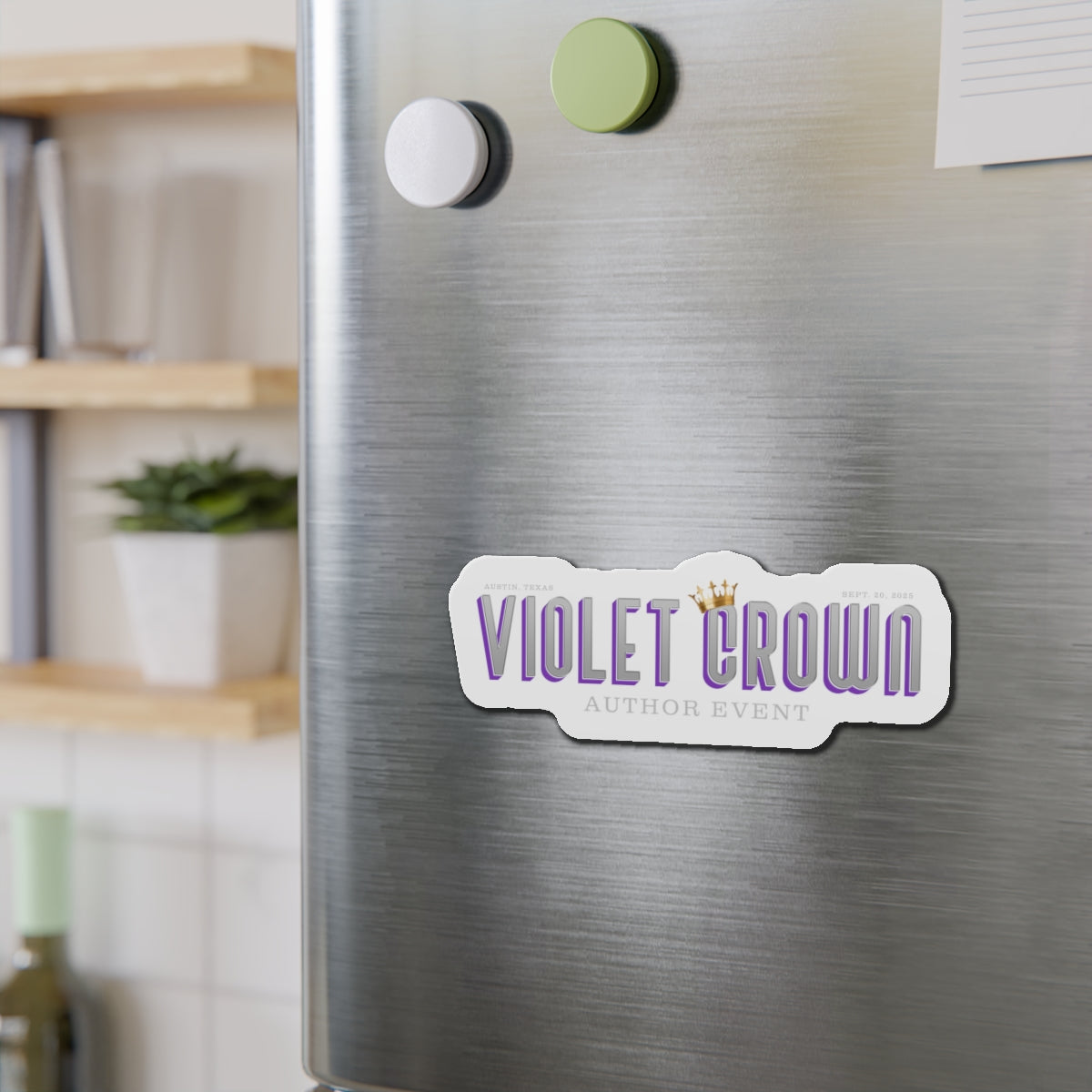 Violet Crown Author Event Die-Cut Magnets