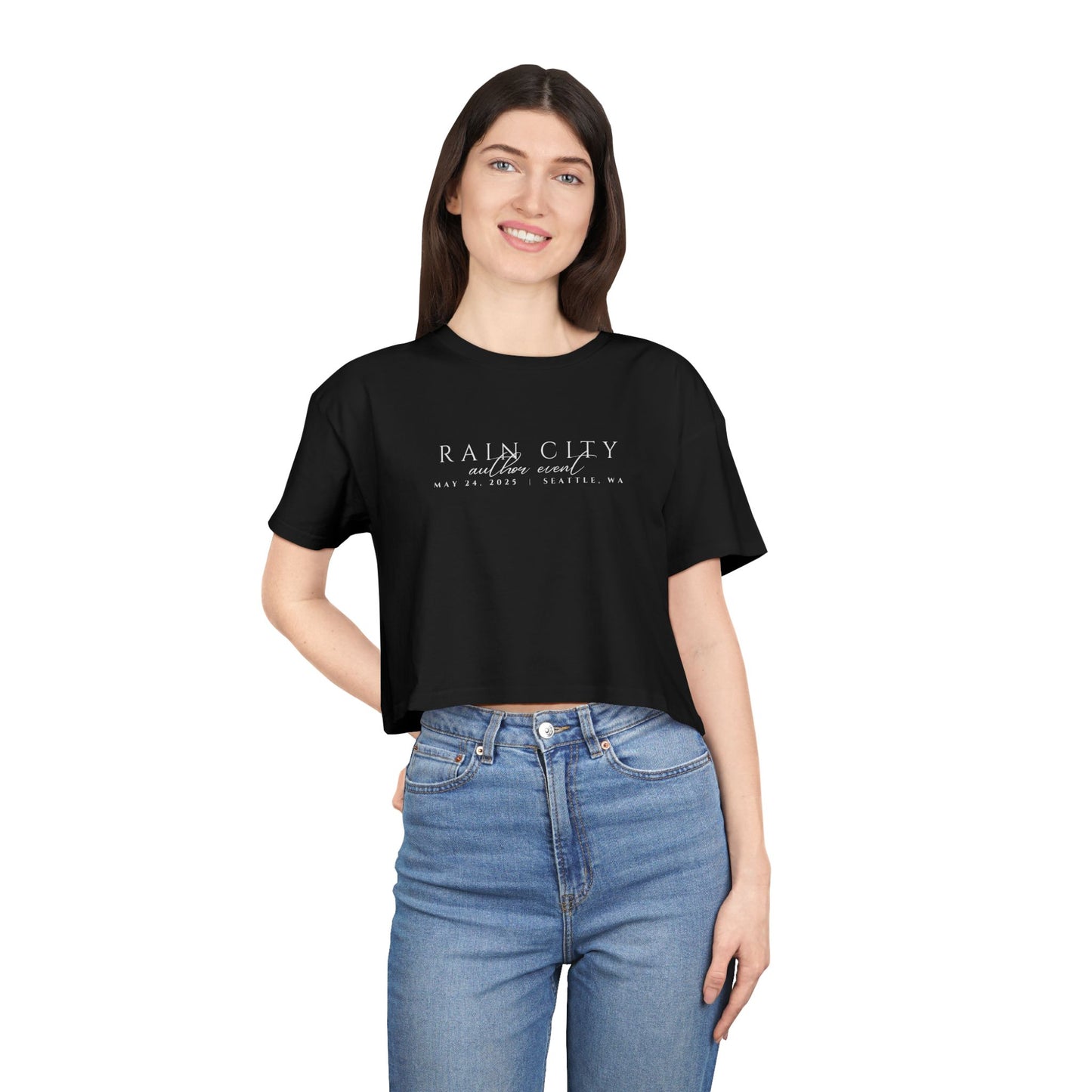 Rain City Author Event Women's Crop Tee