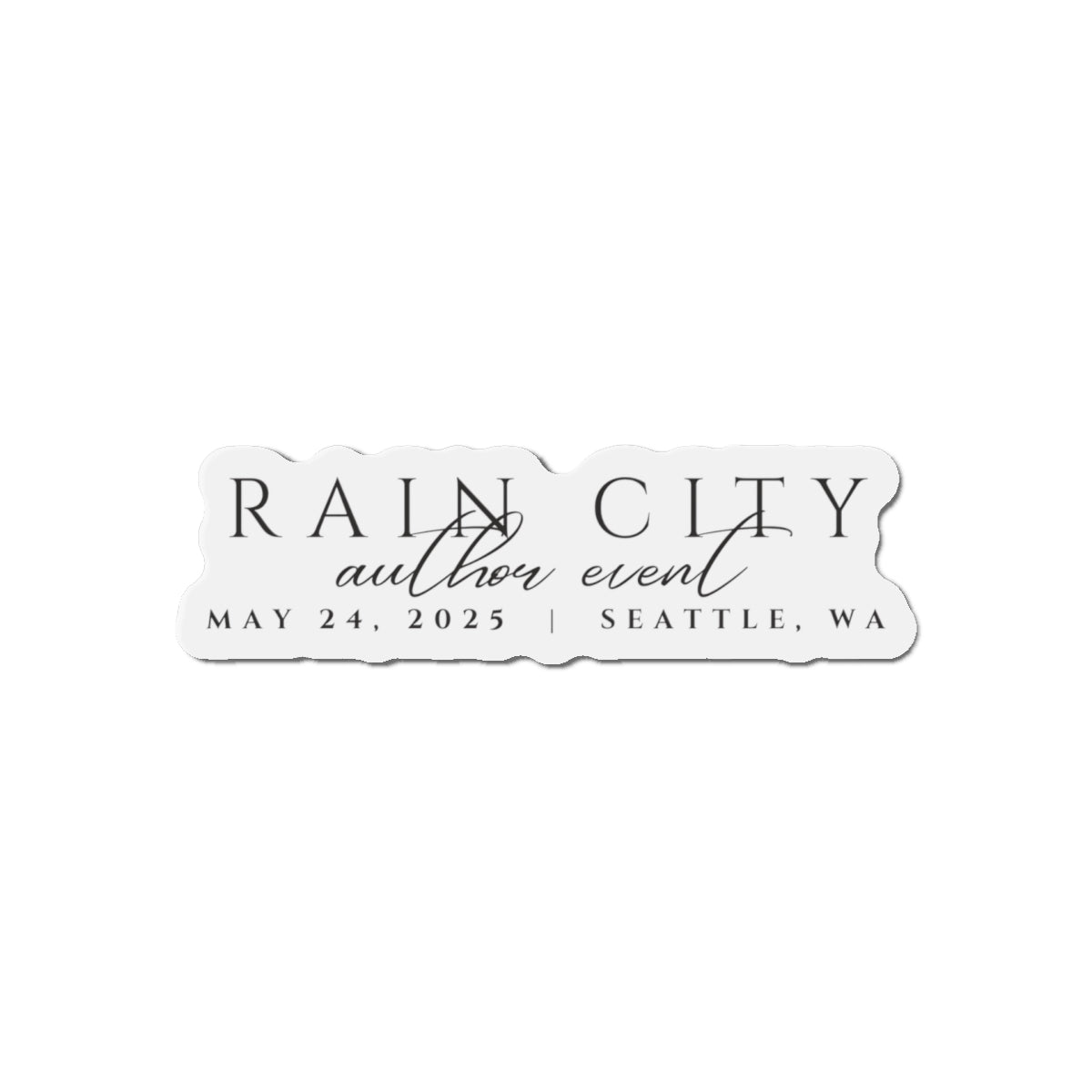 Rain City Author Event Die-Cut Magnets